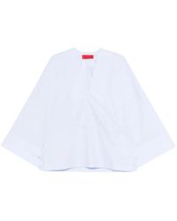 Thelatest - Blouse À Col V - Lyst