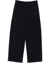 Max Mara - Cropped High-Waisted Trousers - Lyst