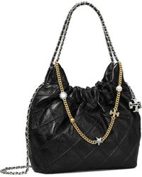 Tory Burch - Mini Fleming Distressed-Tote Bag - Lyst