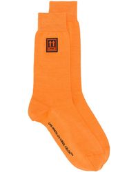 Off-White c/o Virgil Abloh Arrows Logo Patch Socks - Orange