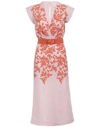 Silvia Tcherassi - Embroidery Midi Dress - Lyst