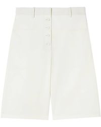 Jil Sander - Cotton-silk Tailored Bermuda Shorts - Lyst