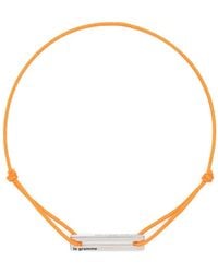 Le Gramme - Bracelet En Cordes À Breloque Punched En Argent Sterling - Lyst