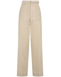 Moorer - High-Waisted Belted Trousers - Lyst