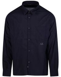 C.P. Company - Light Mussola Long Sleeve Button Shirt - Lyst