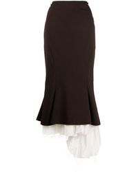 Marni Falda con cola de pez - Marrón