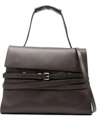 Moschino - Bind Me Lederen Draagtas - Lyst