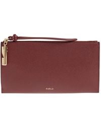 Furla - Iride Grained Leather Clutch Bag - Lyst