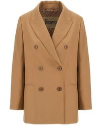 Herno - Chaqueta De Lana Con Doble Botonadura - Lyst