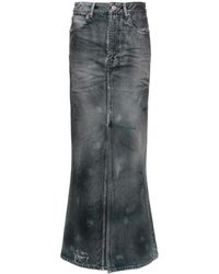 Balenciaga - Denim Long Skirt - Lyst