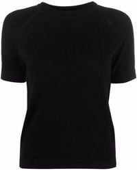 Barrie - Short-Sleeve Cashmere Top - Lyst
