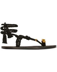 Balmain - Rope Flat Sandals - Lyst