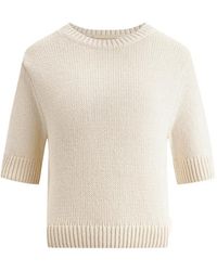 12 STOREEZ - Hearth Ribbed-Trim Short-Sleeve Top - Lyst