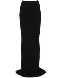 Rick Owens - Ribbed Long Maxi Skirt - Lyst