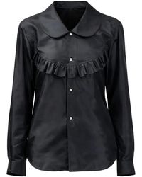 COMME DES GARÇON BLACK - Ruffled Collar Shirt - Lyst