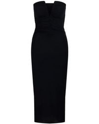 Amazuìn - Ruched Strapless Dress - Lyst