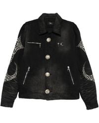 THUG CLUB - Stud-Embellished Denim Jacket - Lyst