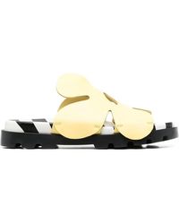 Camper - Twins Floral-Detail Leather Sandals - Lyst
