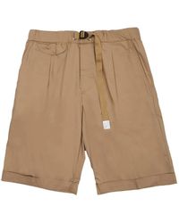 White Sand - Belted Pleated Shorts - Lyst