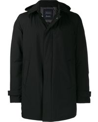 Herno - Black Feather Down Detachable Hooded Coat - Lyst