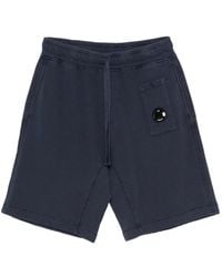 C.P. Company - Logo-Patch Drawstring Shorts - Lyst