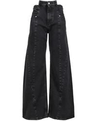 Maison Margiela - Cutout Wide-Leg Trousers - Lyst