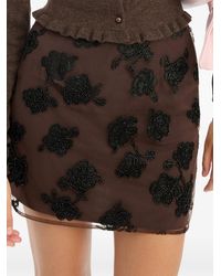 ROTATE BIRGER CHRISTENSEN - Bead-Embellished Mini Skirt - Lyst