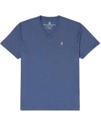 Psycho Bunny - T-Shirt mit V-Ausschnitt - Lyst