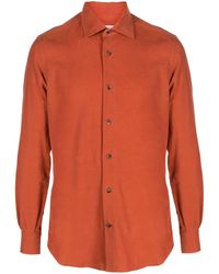 Mazzarelli - Spread-collar Cotton Shirt - Lyst