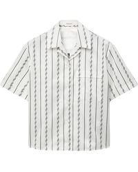 Versace - Camicia A Maniche Corte Con Stampa Greca - Lyst