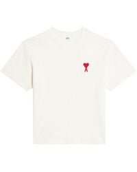 Ami Paris - Camiseta con logo bordado - Lyst