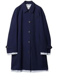Miu Miu - Single-Breasted Poplin Coat - Lyst