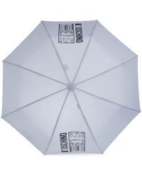 Moschino - Kompakter Regenschirm Mit Logo-Barcode-Print - Lyst