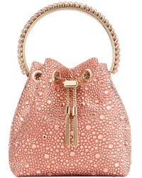 Jimmy Choo - Bon Bon Crystal-Embellished Bucket Bag - Lyst
