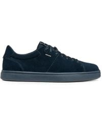 Geox - Suede Lace-Up Sneakers - Lyst