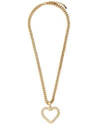 Moschino - Heart-Pendant Curb-Chain Necklace - Lyst