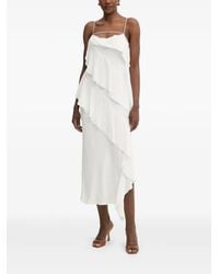 Patrizia Pepe - Ruffled Asymmetric Midi Dress - Lyst