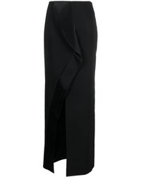Genny - High-waisted Draped-detail Skirt - Lyst