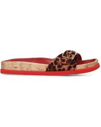 Premiata - Leopard-Print Buckle-Detail Slides - Lyst