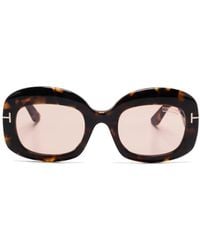 Tom Ford - Avana Scura Viola Acetate Sunglasses - Lyst
