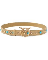 Pinko - Stud-Embellished Love Birds-Buckle Belt - Lyst