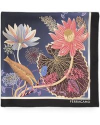 Ferragamo - Water Lilies Silk Scarf - Lyst