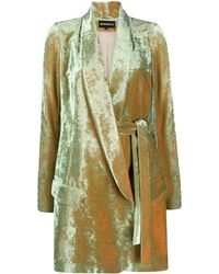 Ann Demeulemeester Fluwelen Jas - Groen