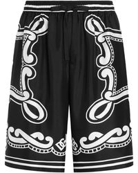 Dolce & Gabbana - Bermuda En Soie À Bandana - Lyst