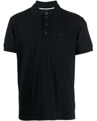 Alpha Tauri - Logo-appliqué Piqué Polo Shirt - Lyst