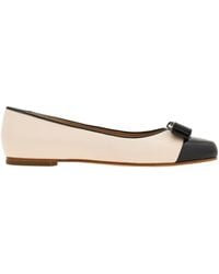 Ferragamo - Varina Leather Ballet Flat - Lyst