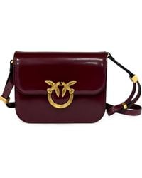 Pinko - Mini Love Box Patent-Leather Shoulder Bag - Lyst
