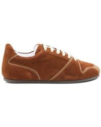 Moschino - Lace-Up Panelled Sneakers - Lyst