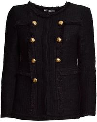 Charlott - Tropical Double-Breasted Tweed Jacket - Lyst