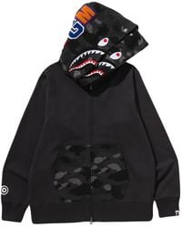 A Bathing Ape - Color Camo Shark Full-Zip Hoodie - Lyst
